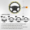 thumbnail image 3 of XMXT Seamless Lemon Cartoon Print Steering Wheel Cover, Elastic Non-Slip Universal Fit Car Decor Accessories Protector for Auto SUV Trucks, 3 of 8