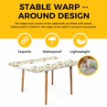 thumbnail image 4 of Spring Green Flowers Table Cloths for 4 Foot Rectangle Tables, Watercolor Floral Botanical Patio Waterproof Elastic Fitted Tablecloths, Washable Rectangular Table Cover for Camping, 4 of 8