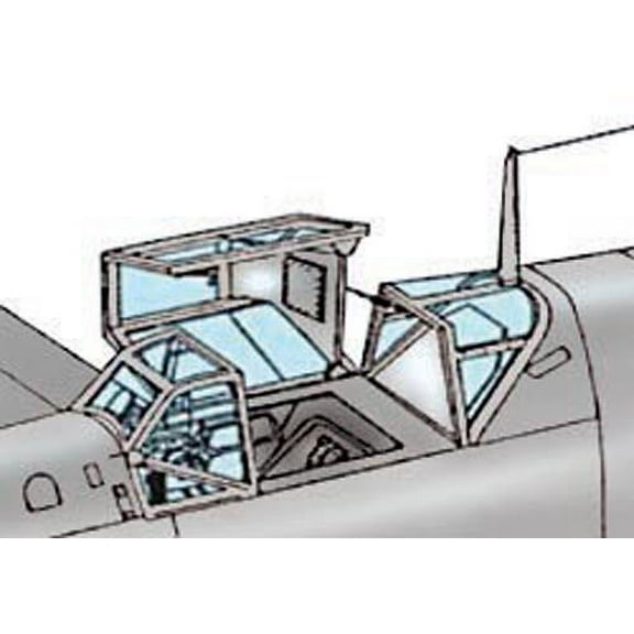 Me 109 E-4/7 Vacuform Canopy x2 for Tamiya (1/48 model kit accessory)