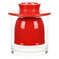 thumbnail image 7 of Ceramic French Butter Dish Crock with Glass Lid – Large Capacity, Water Seal Butter Keeper – Red | Elegant Countertop Butter Holder for Soft, Spreadable Butter | Easy to Clean & Dishwasher Safe, 7 of 7