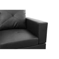 thumbnail image 4 of Starhome L Shaped Black Couch with Ottoman(Pillows Included) Microfiber, 4 of 8