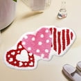thumbnail image 5 of Dadiaei Valentine Day Bathroom Rugs Double Heart Shaped Love Decorative Red Shower Mat Non Slip Washable Front Door Mat for Home Living Room Bedroom Bathroom Decor, 5 of 6