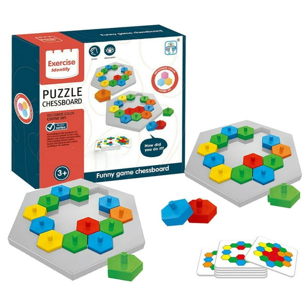 Rompecabezas Hexagonal, Bloque Tangram, Juego De Rompecabezas, Juguete Geométrico, Lógica, Juego Iq, Juguete Para Regalo Educativo Para Todas Las Edades, Desafío Eigraketly FN006408-00
