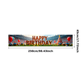 thumbnail image 3 of Sports Themed Happy Birthday Backdrop Banner with Soccer and Basketball Elements Party Decoration Photography Prop for Birthday Parties Sports Events and Celebrations, 3 of 8