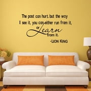 Sunisery DIY Learn From The Past Lion King Wise Quotes Removable Vinyl Art Decal Wall Sticker Room Decor