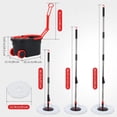 thumbnail image 2 of Mop and Bucket Set, Hands Free Mop and Bucket Floor Cleaning Set, Mop Bucket with Wringer, 61 inches Telescopic Mop Rod, 3 Microfiber Mop Heads, Rotary Mop Bucket System for Home and Office Use, 2 of 7