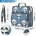 thumbnail image 3 of ALAZA Zipper Binder Cute Panda 3 Ring Trapper Keeper File Folder Organizer Bag, 3 of 8