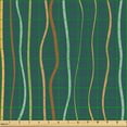 thumbnail image 2 of Ambesonne Abstract Fabric by the Yard Upholstery, Minimalist Wavy Stripes, 1 Yard, Dark Teal Maroon Marigold, 2 of 5