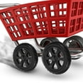thumbnail image 1 of BESTYASH 2Pcs Black Snowflake Shaped Replacement Wheels For Small Grocery Carts 17X17X1.4In, 1 of 6