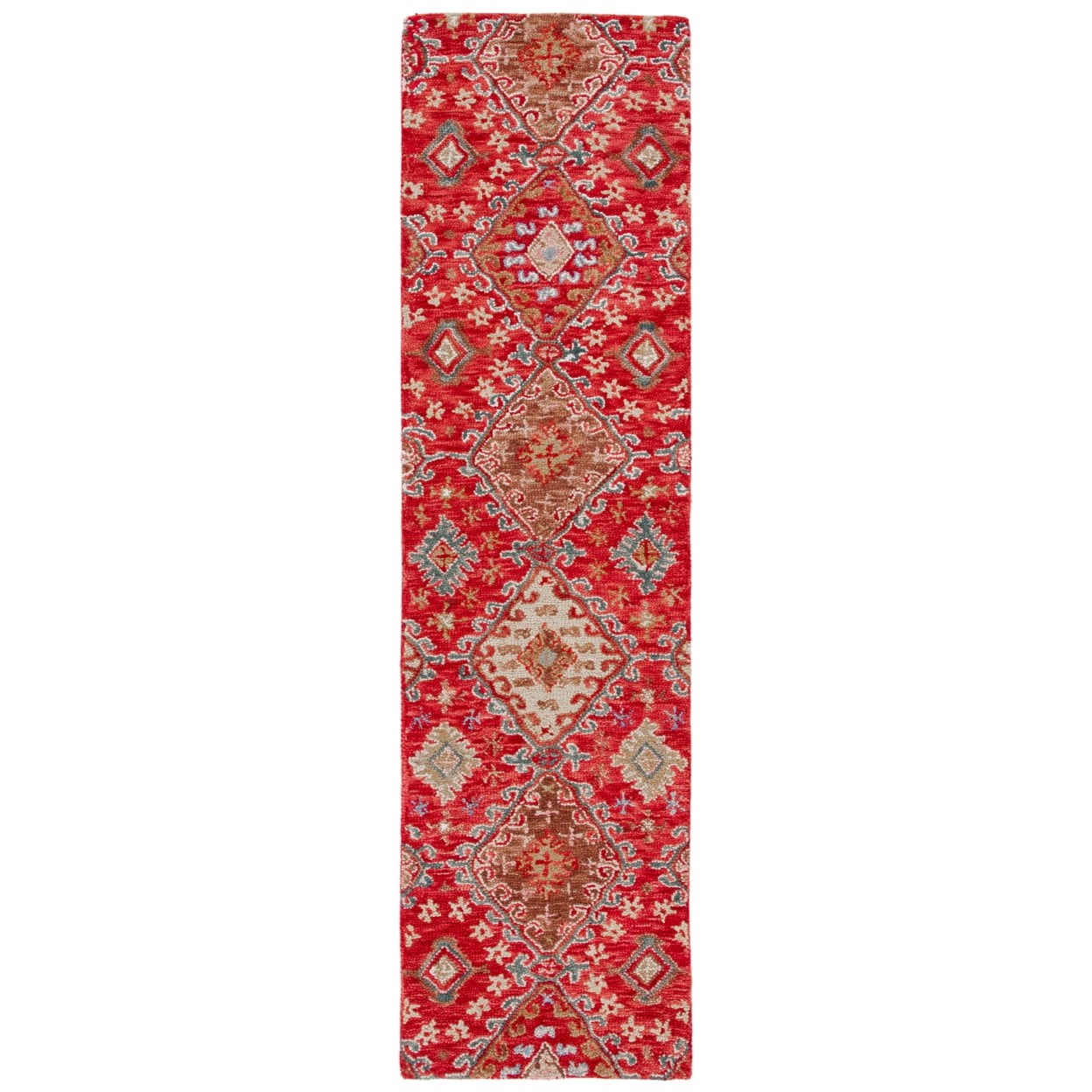 SAFAVIEH Aspen Dreda Tribal Area Rug, Red/Gold, 7' x 7' Square