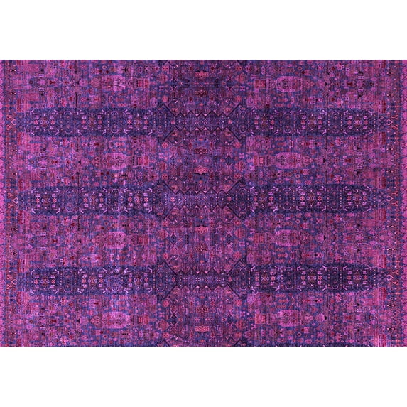Ahgly Company Indoor Rectangle Oriental Pink Modern Area Rugs, 5' x 8'