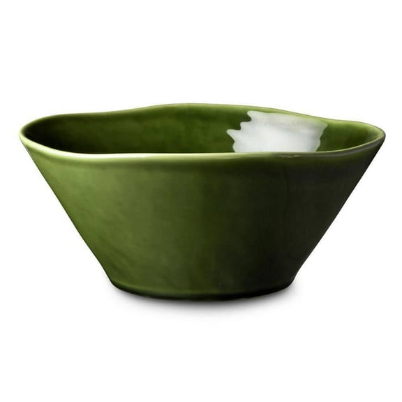 88 fl. oz. Green Stoneware Deep Bowl