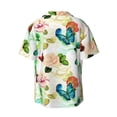 thumbnail image 4 of Goofa Floral Vintage Printed Men's Casual Short-sleeved Shirt,Lightweight Breathable Button-down,Summer Casual men's top,Versatile Fashion shirt-3X-Large, 4 of 7