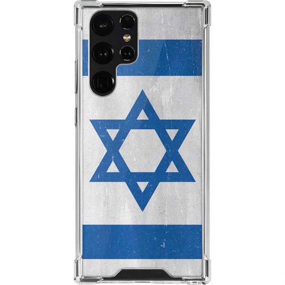 Skinit Countries of the World Israel Flag Distressed Galaxy S22 Ultra Clear Case