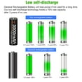 thumbnail image 3 of Palogreen AA Rechargeable Battery 20-Pack High Capacity 1.2V Ni-MH Double A Batteries 3000mAh with Battery Case fot solar light, 3 of 7