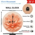 thumbnail image 3 of Peach Blossom Flower Wall Clock Home Decor 10-Inch Silent Wooden Wall Clock, Battery Operated (AA Batteries Not Included), Artistic Home Decor, 3 of 7