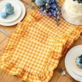 thumbnail image 4 of Long Fabric Table Runner with Ruffled Edge for Coffee, Dining, TV Cabinet Decor, Multiple Colors, 35x10cm, 4 of 5