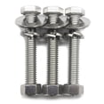 thumbnail image 1 of (10 juegos) 1/4-20x2"" Tornillos de cabeza hexagonal de acero inoxidable Pernos Tuercas Arandelas planas y de seguridad 18-8 (304) S/S Totalmente roscado por Bolt Fullerkreg, 1 of 5