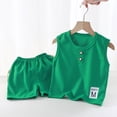 thumbnail image 5 of Rvasteizo Boys Girls Outfit Set Fabric Sleeveless Top Short Pant Toddler Loungewear Outfit for 0-10 Years, 5 of 5