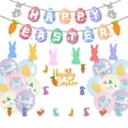 thumbnail image 2 of 35 Pcs Easter Decorations Indoor Easter Décor, Easter Balloons, Happy Easter Banner, Easter Eggs & Easter Bunny Cup cake Topper for Home Office School Classroom Easter‘s Day Themed Party Decorations, 2 of 3