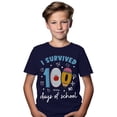 thumbnail image 2 of UACY 100 Days of School Shirt for Kids Boys Girls Funny 100th Day of School Toddler Graphic Short Sleeve T-Shirt, 2 of 6