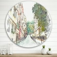 thumbnail image 2 of Designart 'Traditional Street In City Istanbul' Traditional Circle Metal Wall Art 36x36 - Disc of 36, 2 of 5