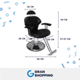 thumbnail image 2 of Sillón Silla Barbero Estetica Hidráulica Reclinable Salon negro Gran Shopping 8,822, 2 of 10