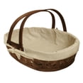 thumbnail image 5 of Wald Imports 6501-SM 12 in. Stained Woodchip Basket with Cloth Liner, 5 of 5