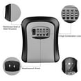 thumbnail image 4 of MesaSe Key Safe Box  Wall Mounted Outdoor Key Lock Box 4 Digit Combination Key Storage Box For Home Indoor Outdoor(Grey), 4 of 7