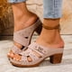 thumbnail image 1 of MKLEKYY Sandalias para Mujer Sandalias Cómodas Con Tacón para Uso Diario, Informales, para Caminar En La Playa, Transpirables, Ligeras, Con Punta Abierta, 1 of 4