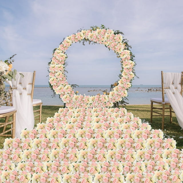 Wedding Venue Flower Arrangement Simulation Silk Flower Finished Product Flower Decoration Flower Arrangement T-table Road Guide Wedding Floral