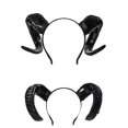 thumbnail image 3 of Diadema gótica negra/de cuerno de oveja, diadema Vintage, tocado de Cosplay para fiesta de Navidad, accesorios para fotos DIY XianweiShao 8390611990596, 3 of 5