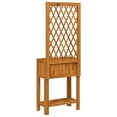 thumbnail image 6 of vidaXL Planter with Trellis and Shelf 21.7"x11.6"x59.8" Solid Wood Acacia, 6 of 7