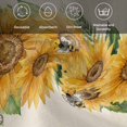 thumbnail image 6 of Sunflower Cloth Napkins, Green Botanical Yellow Floral Summer Rustic Washable and Reusable Dinner Napkins Set of 8, Table Napkin for Kitchen Party Birthday Wedding Hotel Housewarming 20"x20", 6 of 9