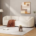 thumbnail image 6 of Christopher Knight Home 87" Curved Contemporary Boucle Sofa in Plush Seating, Streamlined Design Durable Frame, Beige, 6 of 7
