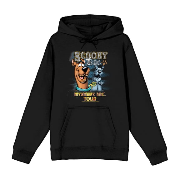 Scooby-Doo Mystery, Inc. Tour Adult Black Long Sleeve Hoodie-Small