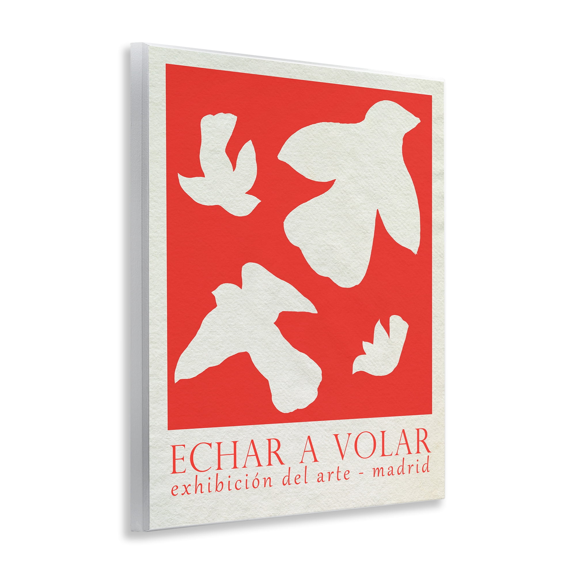 Stupell Industries Classic Exhibition Red Birds Typography Painting Unframed Art Print Wall Art, 11 x 14