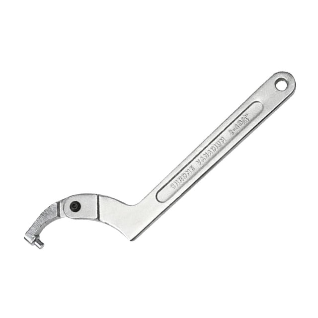 Clé à Crochet Réglable Clé à Crochet C Spanner Vanadium pour Auto Vélo Moto Tête Ronde 32-76mm