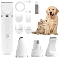 thumbnail image 1 of Pet Clippers Kit，Pet Clippers Grooming Kit Hair Clipper-Low Noise Paw Trimmer- Rechargeable - Cordless Silent Nail Sharpener Shaver, 1 of 5