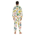 thumbnail image 4 of FORMRS Onesies Pajama for Adults Unisex Hoodie Winter Jumpsuit One Piece Sleepwear, Sizes S-2XL, Retro Yellow Floral, 4 of 7