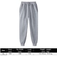 thumbnail image 4 of Men Casual Sports Pants Grey Pants Fit Outdoor Jogging Drawstring Track Pants, 4 of 5