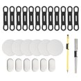 thumbnail image 1 of Uxcell 12 Pcs Magnetic Pen Pencil Holder, Silicone Flexible Pencil Holder Adjustable Organizer Clip with 6 Metal Sheet for Refrigerator Whiteboards Desk Clipboard, Black, 1 of 7
