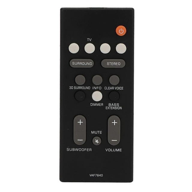 Télécommande de remplacement pour haut-parleur de barre de son Home Cinéma VAF7640 VAF76400 ATS 1080 ATS1080 YAS 108 YAS108