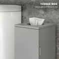 thumbnail image 6 of Small Toilet Paper Cabinet, Bathroom Corner Cabinet with Doors and Shelves for Paper Shampoo, Gray, 6 of 6