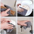thumbnail image 3 of Microfiber Cleaning Cloths - Pack of 5 (16"x16") Rags Towels for Home Kitchen Cars Bikes Computer/Machine Washable/Lint-Free, Soft Absorbent, Reuseable/Color - Grey, 3 of 7