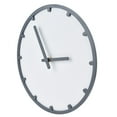 thumbnail image 4 of Wooden Wall Clock Silent Non Ticking Round Clock with Hook for Home Cafe Shop Bar Gray, 4 of 6