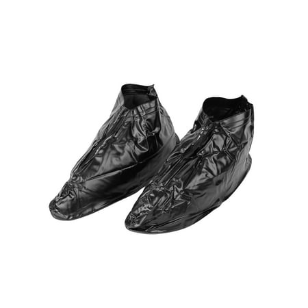 Unique Bargains Men's Bicycle Riding Zipper Nonslip Waterproof Shoe Clear Black (Size (Best Shoes For Casual Bike Riding)