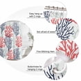 thumbnail image 6 of Red Navy Blue Coral Coastal Waterproof Fabric Shower Curtain,Summer Beach Seaside Nautical Waterproof Fabric Shower Curtain for Bathroom Curtains Bathtubs Shower Curtains with 12 Hooks Standard 72x72, 6 of 8