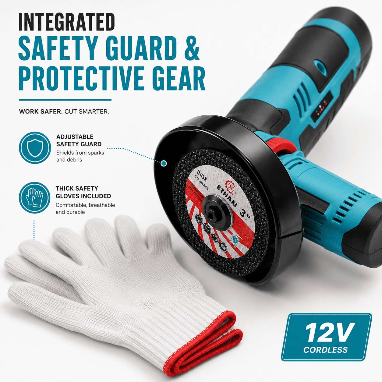 12V Cordless Mini Angle Grinder