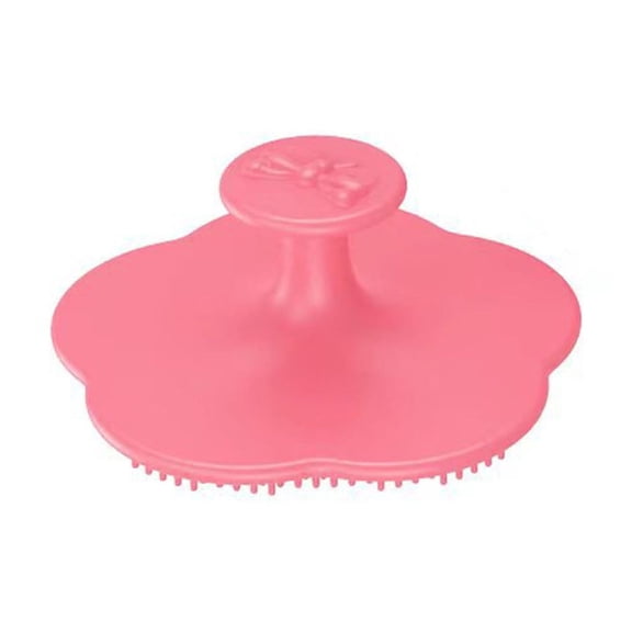 Bathroom for Baby Care and Gentle Multifuntional Silicone Bath Exfoliator Brush for Cradle Cap Hair Comb Face Scrubber Makeup Remover Gentle Cleansing, 2.56 inch, Red